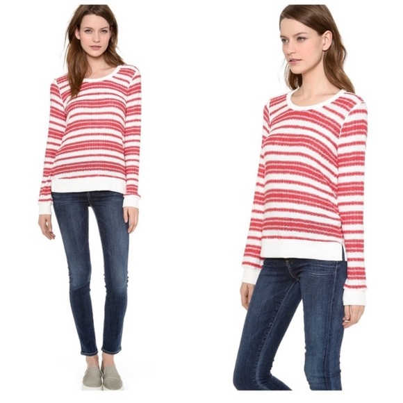 Splendid Sweaters - Splendid Red & White Striped Sweater